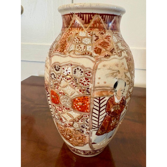 1900 - 1909 Antique Edwardian Quality Satsuma Vases, 1900s, Set of 2 For Sale - Image 5 of 13