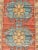 Colorful Antique Oushak Runner With Medallion Design in Terracotta, Yellow & Teal Blue For Sale In Atlanta - Image 6 of 9