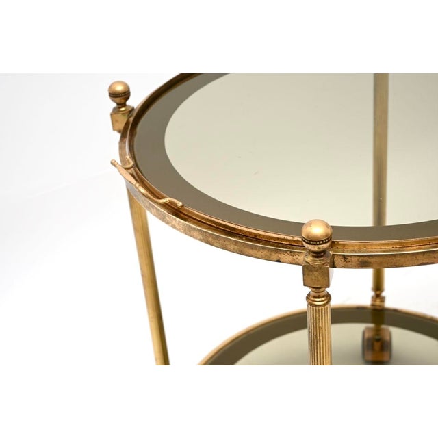 Metal Vintage French Brass Drinks Trolley, 1970s For Sale - Image 7 of 9