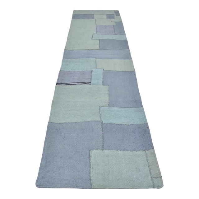 Mid 20th Century Turqouise Tribal Anatolian Runner For Sale