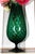 Green Mid-Century Modern Emerald Green Hand-Blown Art Glass Pedestal Vase, 1970s For Sale - Image 8 of 10