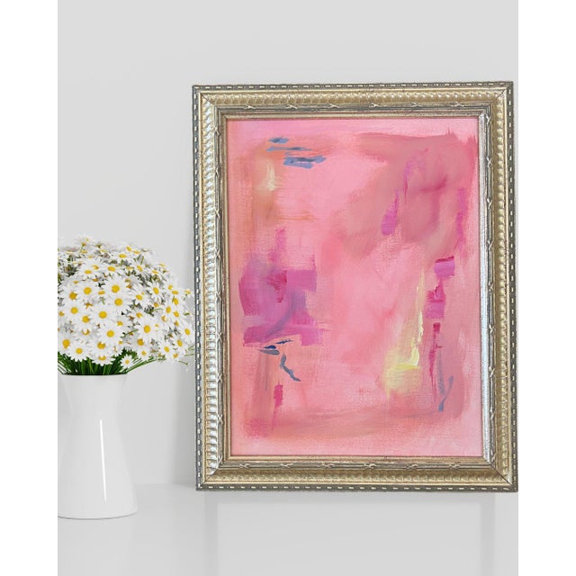 Abstract Painting Pink #1 by California Artist For Sale - Image 4 of 11