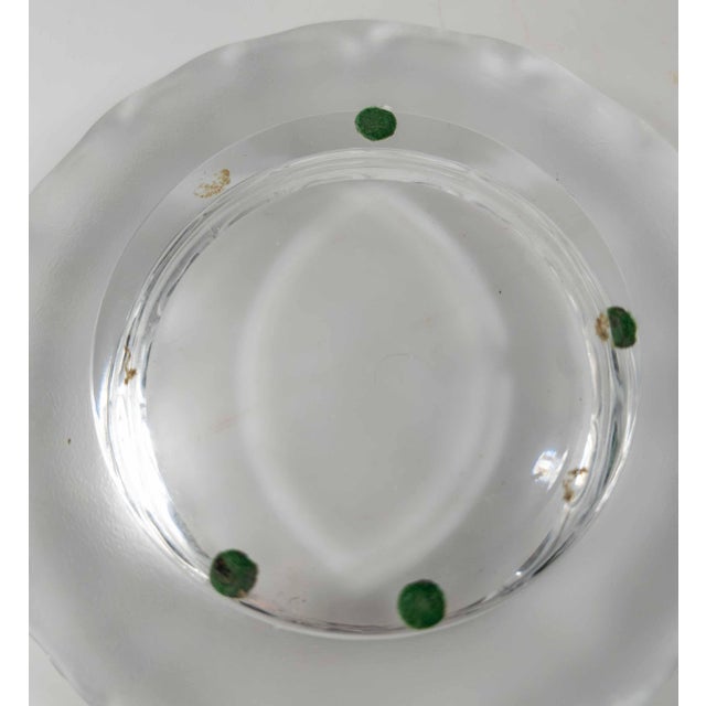 20th Century Clear and Frosted Glass Wine Coaster, French or Italian For Sale - Image 14 of 14