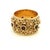 Etruscan Revival Vintage 1970s Etruscan Revival 14k Gold Ruby Wide Band Ring, Size 7.5 For Sale - Image 3 of 10