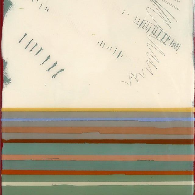 2020s Tall Sunspot 65 - Original Modern Colorful Striped Resin and Acrylic Abstract Wall Art For Sale - Image 5 of 9