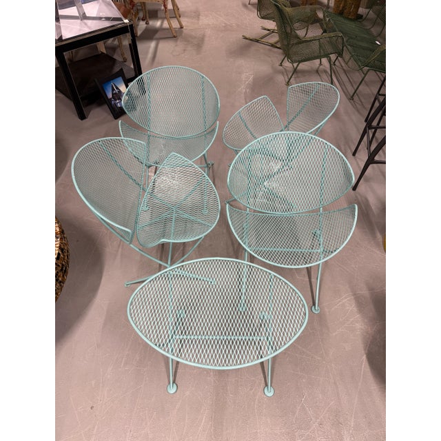 1960s Tempestini for Salterini set of Orange Slice Clamshell Chairs and Table, Attributed For Sale In Palm Springs - Image 6 of 18
