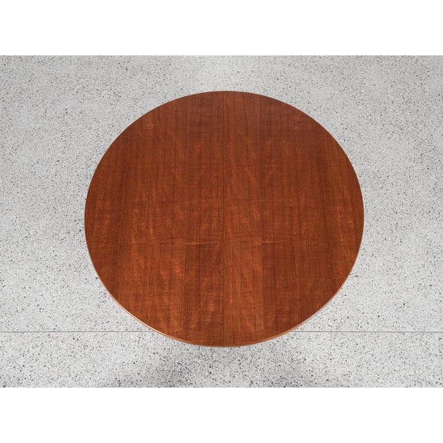 1960s Midcentury Modern Danish Round Teak Dining Table with Two Extensions, 1960s For Sale - Image 5 of 13