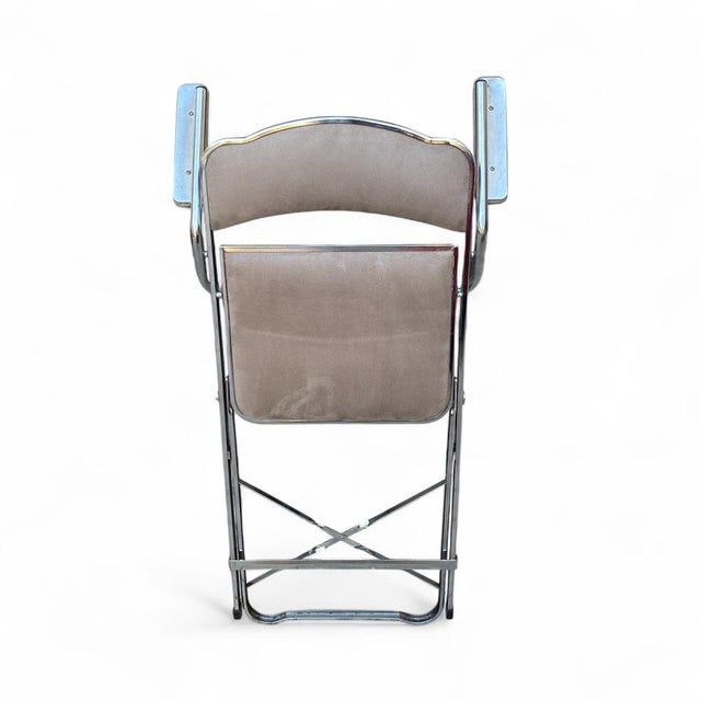 Vintage Chrome Folding Chairs by Giancarlo Piretti, Set of 4 For Sale - Image 6 of 12