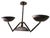 Bronze 3 Light Chandelier, Handmade Antique Ceiling Light Fluted Brass Pendant Fixture, Art Deco Dining Room Kitchen Island Lighting For Sale - Image 6 of 11