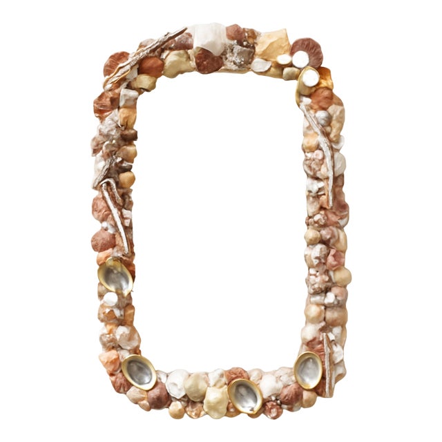 Vintage Shell Encrusted Wall Mirror For Sale