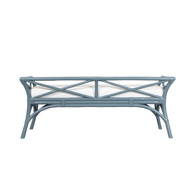 Charlotte Bench - Regatta Blue For Sale In West Palm - Image 6 of 7