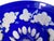 Glass Vintage Nachtmann Traube Cobalt Blue Cut to Clear Punch Cup Grape Design Euc For Sale - Image 7 of 12
