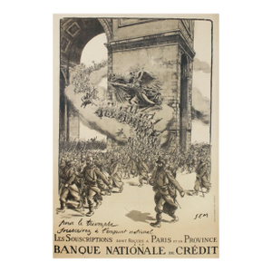1918 French World War One Bonds Poster - Banque Nationale De Crédit (Sem)