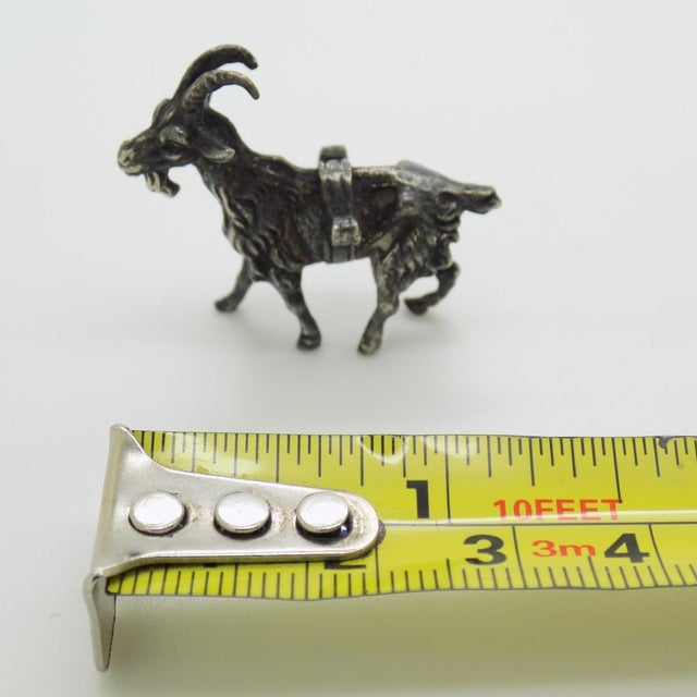 Vintage Italian Handmade Silver Goat, 1960s For Sale - Image 10 of 11