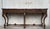 20th century large console table with four drawers walnut inlays and marble top. Dimensions Height: 35.04 in. (89 cm)...