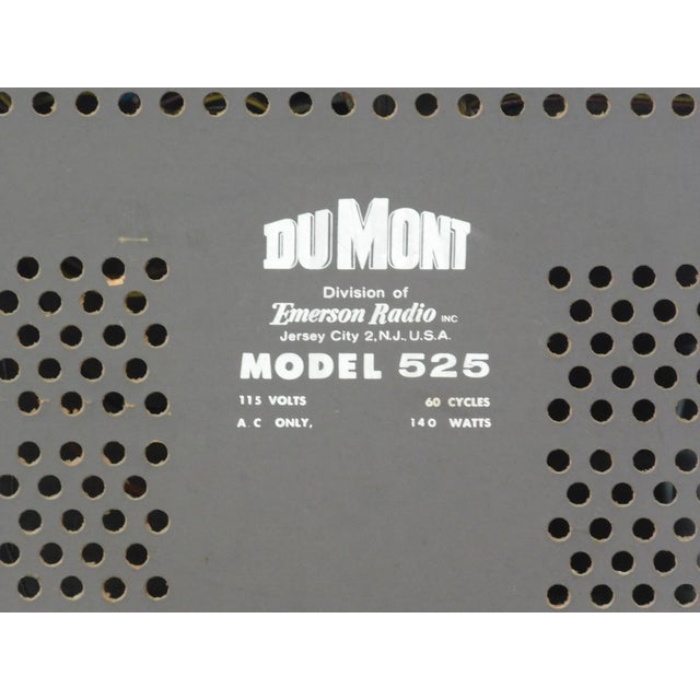 Brown Mid-Century Dumont-Emerson Model 525 Stereo Tube Console - Serviced For Sale - Image 8 of 8