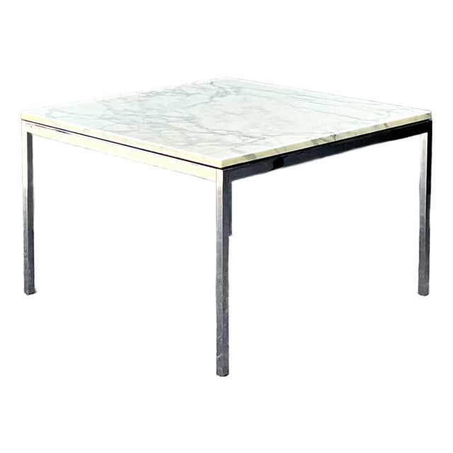 Vintage Knoll Marble Top Side Table For Sale