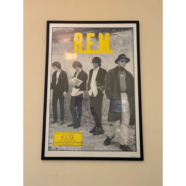 American Vintage Framed Poster Featuring the American Rock Band r.e.m For Sale - Image 3 of 8