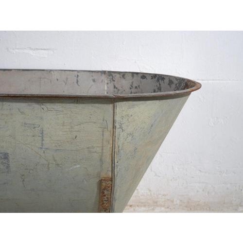 Metal Antique Zinc Tub, 1900s For Sale - Image 7 of 9