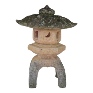 1998 Concrete 2 Piece Pagoda Garden Statue