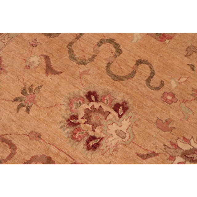 Traditional 1990s Oriental Ziegler Gold Red Hand-Knotted Wool Rug - 10'2'' X 14'9'' For Sale - Image 3 of 8