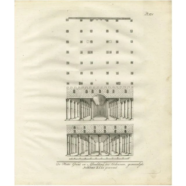 Pococke, Hall of Joseph's Granaries in Egypt Floor Plan and Elevation, 1776, Engraving For Sale - Image 10 of 10
