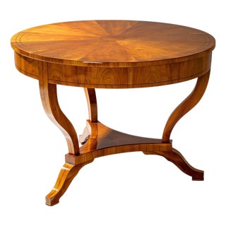 19th Century Biedermeier Cherrywood Center Table, Germany For Sale