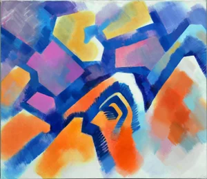 Erle Loran "Wyoming Gold" Modern Abstract 1986