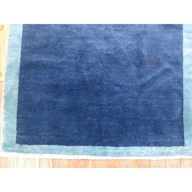 Blue Vintage Chinese Minimalist Rug For Sale - Image 17 of 18