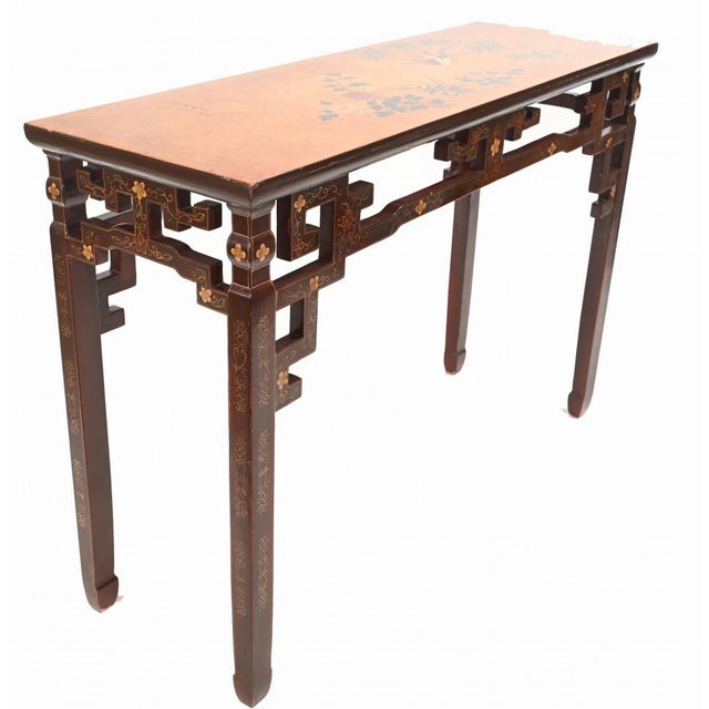 Paint Painted Chinese Console Table For Sale - Image 7 of 12