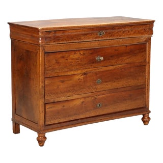 19th Century Carlo X Walnut Chest of Drawers, Italy For Sale