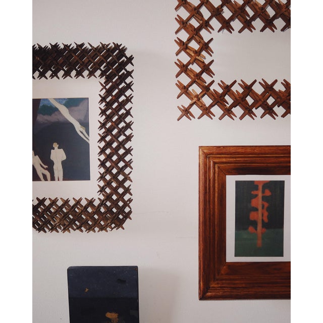 Folk Art 19th Century Tramp Art Crown of Thorns Frame 22" For Sale - Image 3 of 8