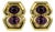 Late 20th Century Pair of 18k Amethyst Earrings For Sale