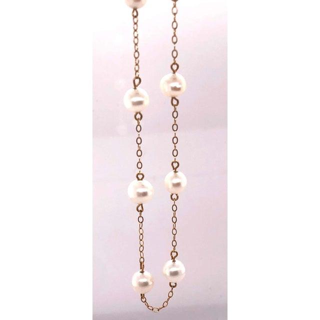 14 Karat Yellow Gold Peter Brown Pearl and Gold Link Necklace For Sale In New York - Image 6 of 8