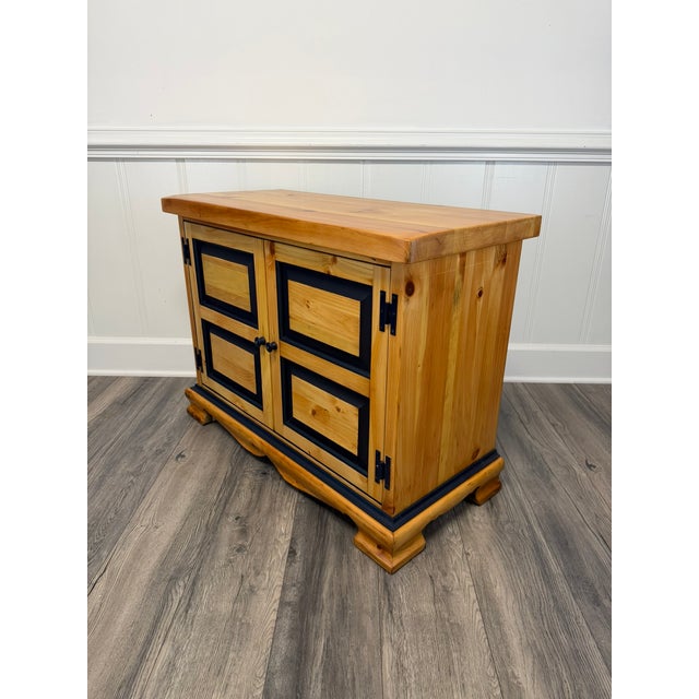 American Pine Console Cabinet For Sale - Image 3 of 5