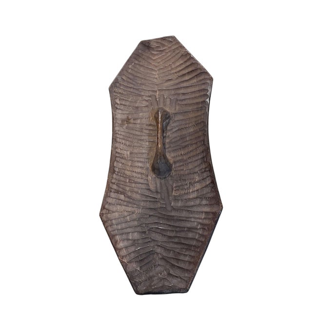Wood Large Vintage African Bamileke Tribe Shield Cameroon 43" H For Sale - Image 7 of 7