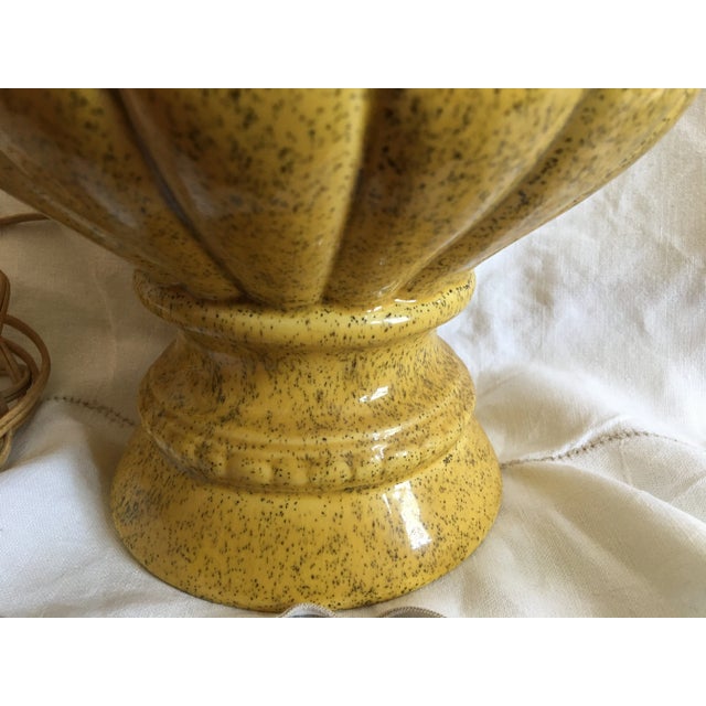 Ceramic 1950s Mid-Century Modern French Provence Yellow Lamp For Sale - Image 7 of 8