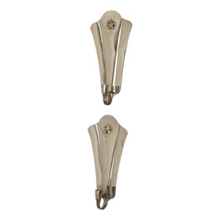 Mid-Century Swedish Pewter Sconces, Set of 2 For Sale