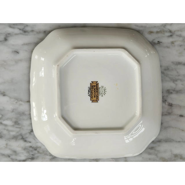 1940s Richard Ginori Fleurs Par Donnibarozopi Square Dish, Italy For Sale - Image 11 of 12