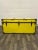 Antique Early 1900s Yellow Metal Flat Top Steamer Trunk With Removable Tray For Sale - Image 12 of 12