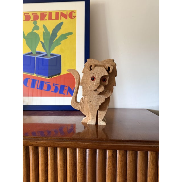 1960s Wood Lion Sculpture from Bottega Michelangeli, Orvieto, Italy, 1970s For Sale - Image 5 of 15