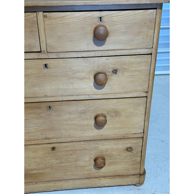 Wood Antique Pine Two Over Three Drawers - Chest of Drawers From England For Sale - Image 7 of 18