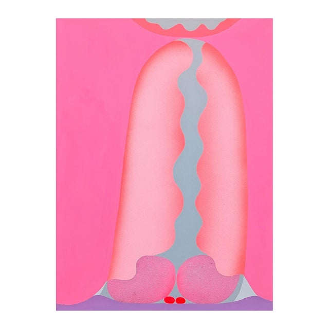 2010s Alika Herreshoff "Bess Nest" Contemporary Colorful Pink and Purple Abstract Painting, 2015 For Sale - Image 5 of 12