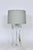 Modern 1970s Tall Herbert Ritts Astrolite Clear Lucite "Tri Fin" Table Lamp For Sale - Image 3 of 13