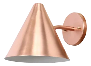 Hans-Agne Jakobsson Style Solid Copper Indoor or Outdoor Wall Sconce