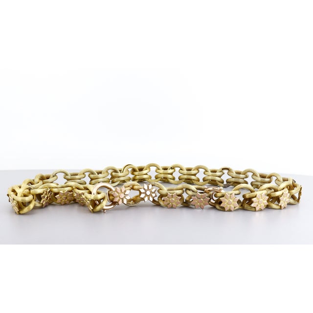 Antique Victorian Fancy 17" Belcher or Rolo Chain Link Necklace For Sale - Image 9 of 15