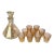 Gold Speckled Decanter and Shot Glasses Set For Sale