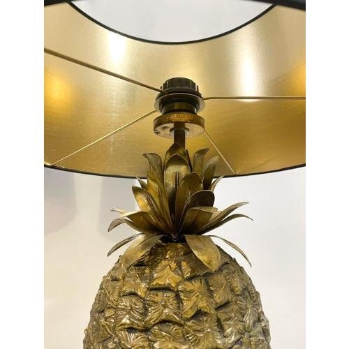 Brass Pineapple Table Lamps, Set of 2 For Sale - Image 5 of 9