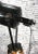Wood Vintage Black Industrial Spotlight on Wooden Tripod For Sale - Image 7 of 18
