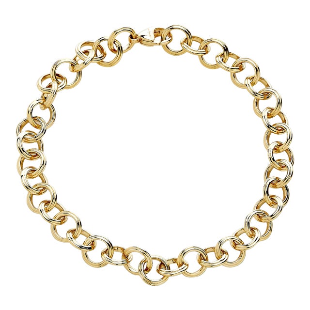 Syna Yellow Gold Mogul Link Bracelet For Sale